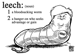 NEWT THE LEECH, B/W by Randy Bish