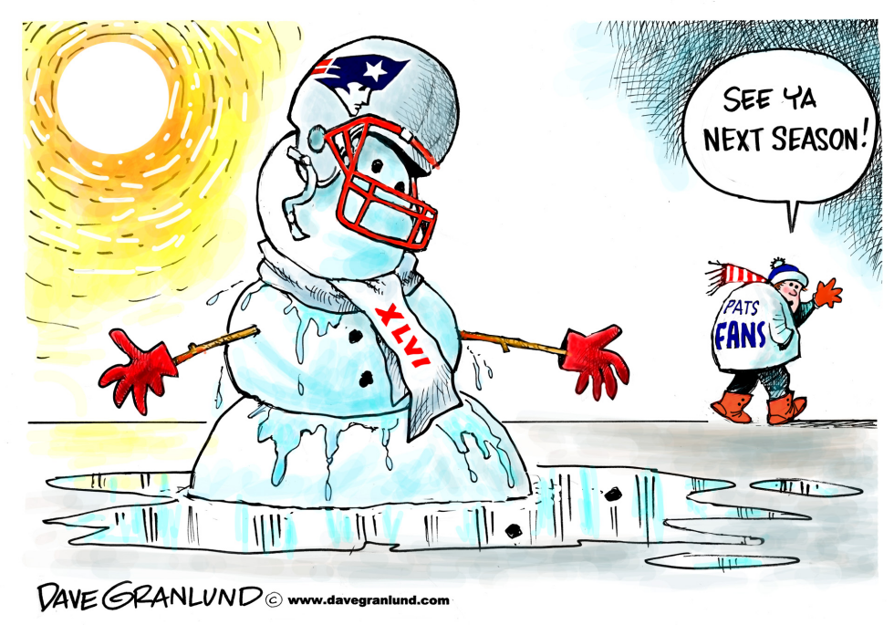  PATRIOTS LOSE SUPER BOWL by Dave Granlund