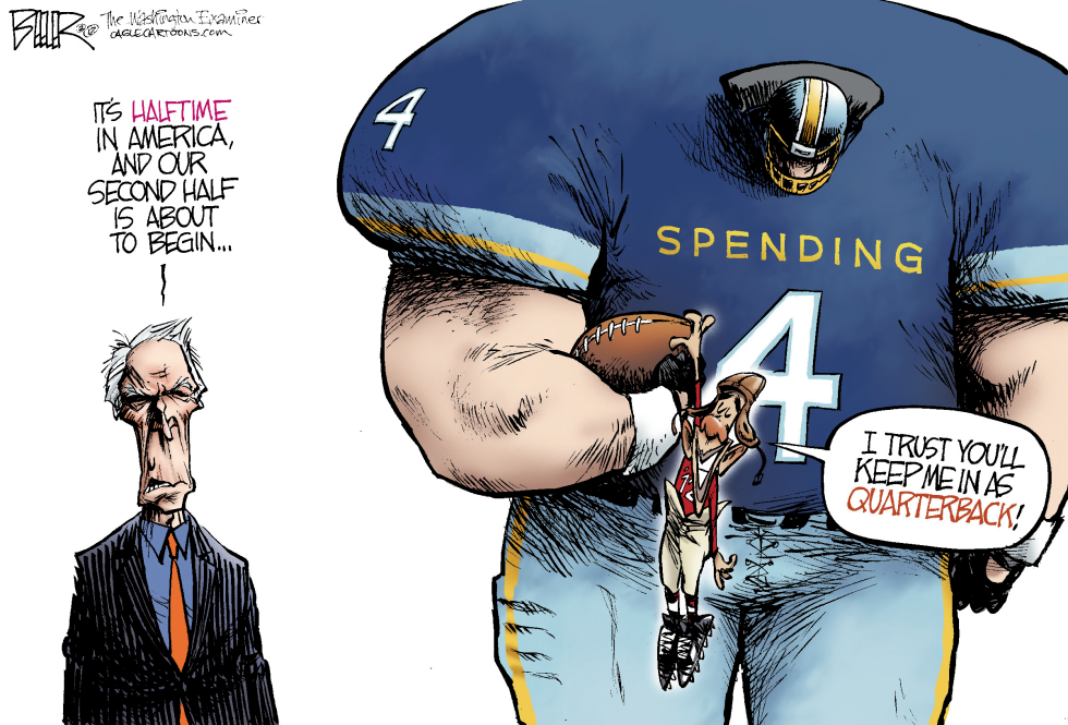  SECOND-HALF QB  by Nate Beeler