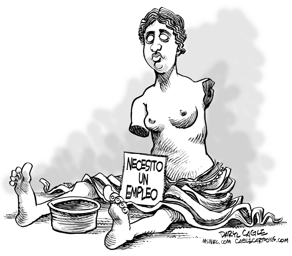  GRECIA NECESITA TRABAJO by Daryl Cagle