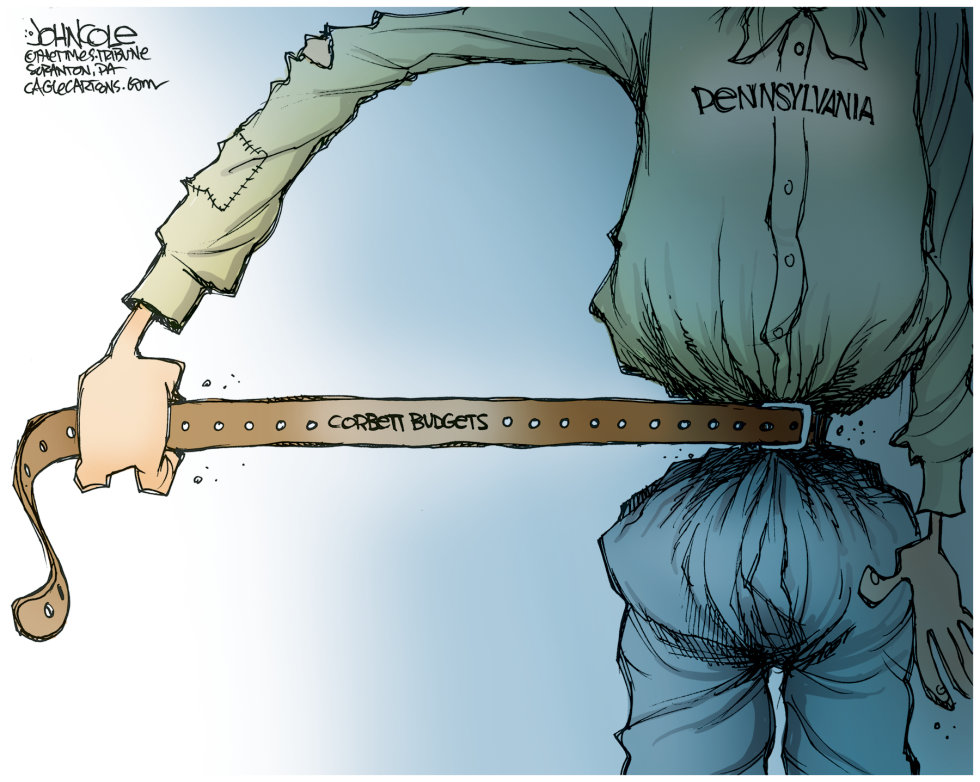 Local PA -- Corbett budget cuts COLOR