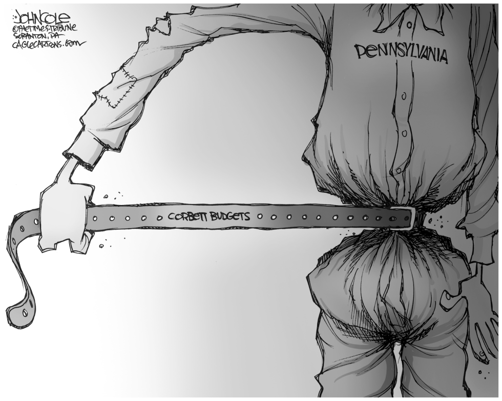 Local PA -- Corbett budget cuts BW