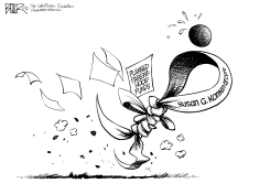 KOMEN IN KNOTS by Nate Beeler
