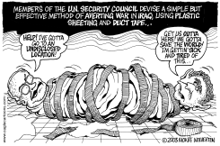 BUSH AND CHENEY WRAPPED by Monte Wolverton