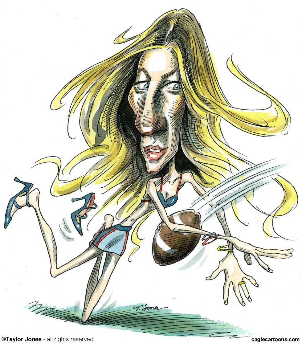  GISELE BUNDCHEN FUMBLES  by Taylor Jones