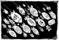 BOMBS AND FOOD by Daryl Cagle