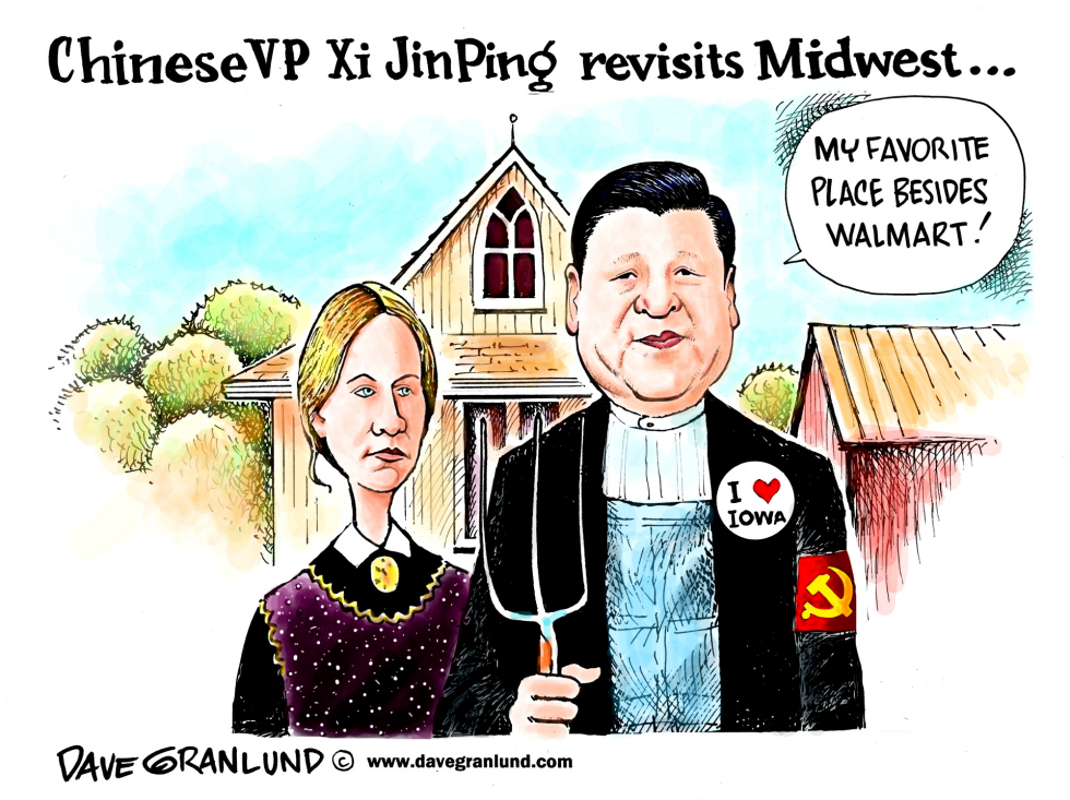  CHINA VP IOWA VISIT by Dave Granlund