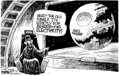 IRAN DEATH STAR by Rick McKee