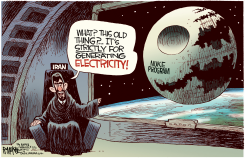 IRAN DEATH STAR  by Rick McKee