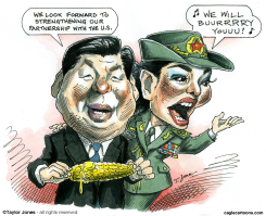 XI JINPING AND WIFE PENG LIYUAN -  by Taylor Jones