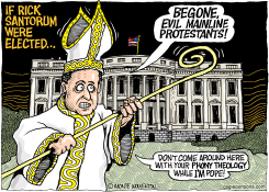 POPE SANTORUM  by Monte Wolverton