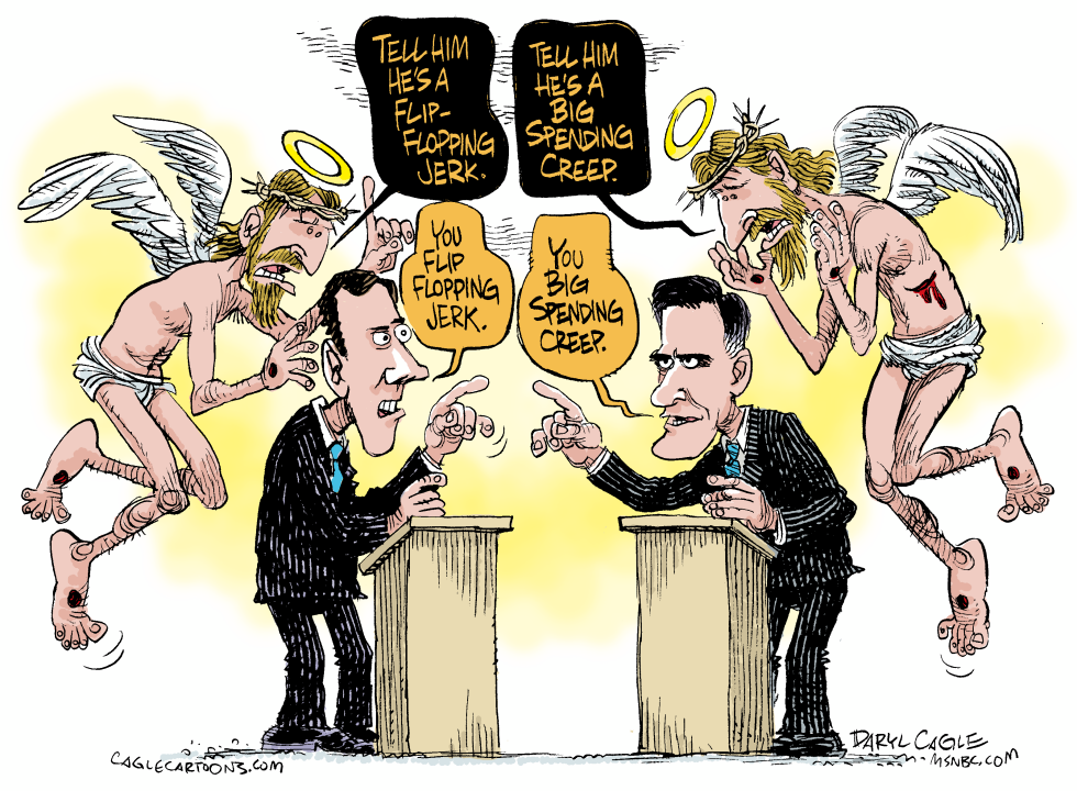 Republican Debate and Jesus COLOR