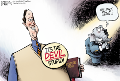 SANTORUM SLOGAN  by Nate Beeler
