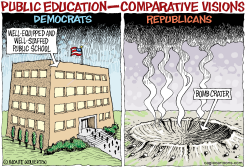 DEMS AND GOP ON PUBLIC EDUCATION  by Monte Wolverton