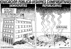 LOS DEMOCRATAS Y EL GOP VEN LA EDUCACION PUBLICA by Monte Wolverton