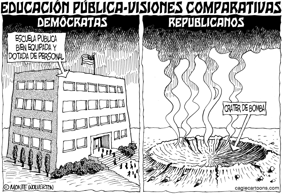 Los Democratas y el GOP ven la Educacion Publica