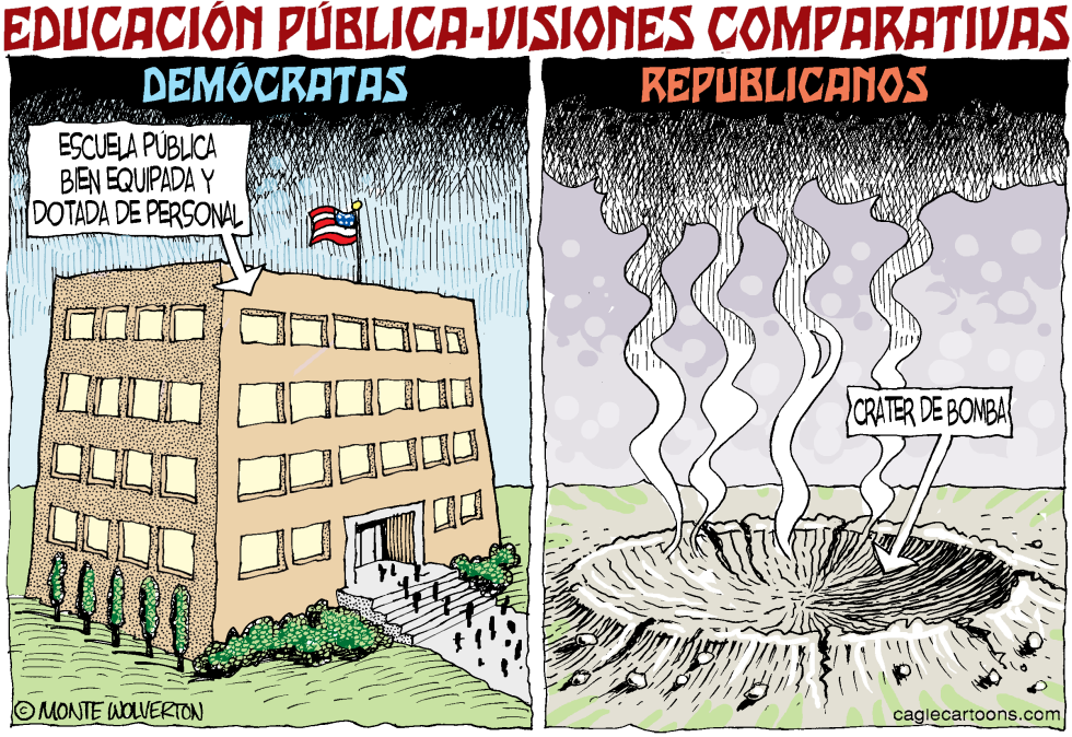 COLOR Los Democratas y el GOP ven la Educacion Publica
