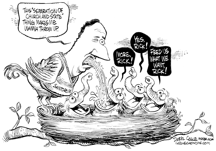 Santorum Feeds Hungry Republicans