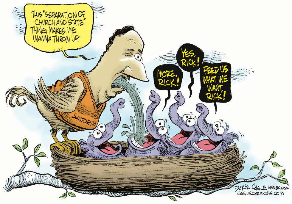 Santorum Feeds Hungry Republicans Color