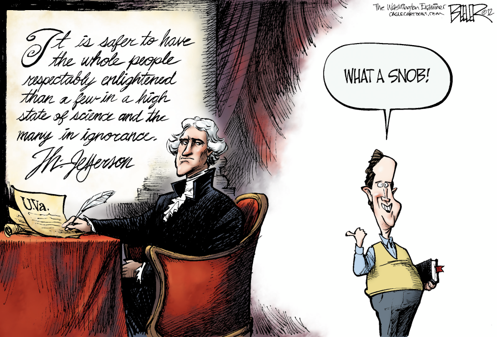 Santorum Swipes at Snobs COLOR