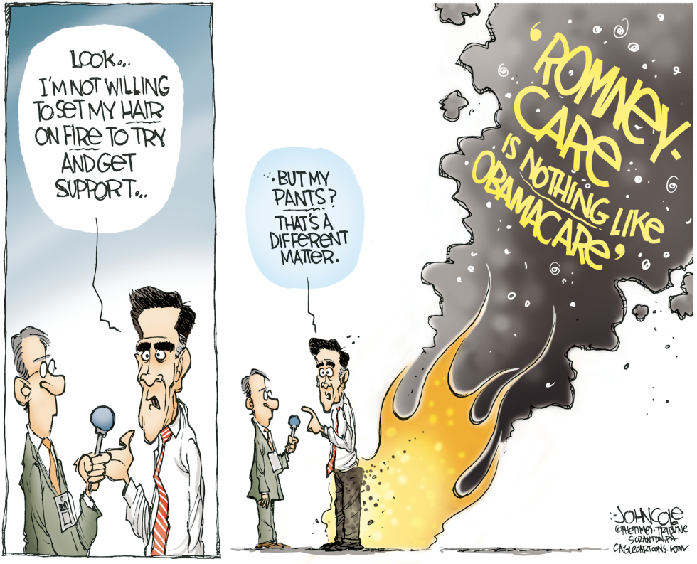 Romney pants on fire COLOR