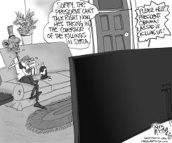 OBAMA WATCHES SYRIA by Gary McCoy