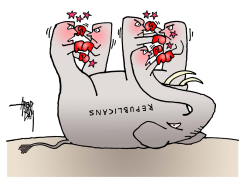 REPUBLICAN ELEPHANT by Arend Van Dam