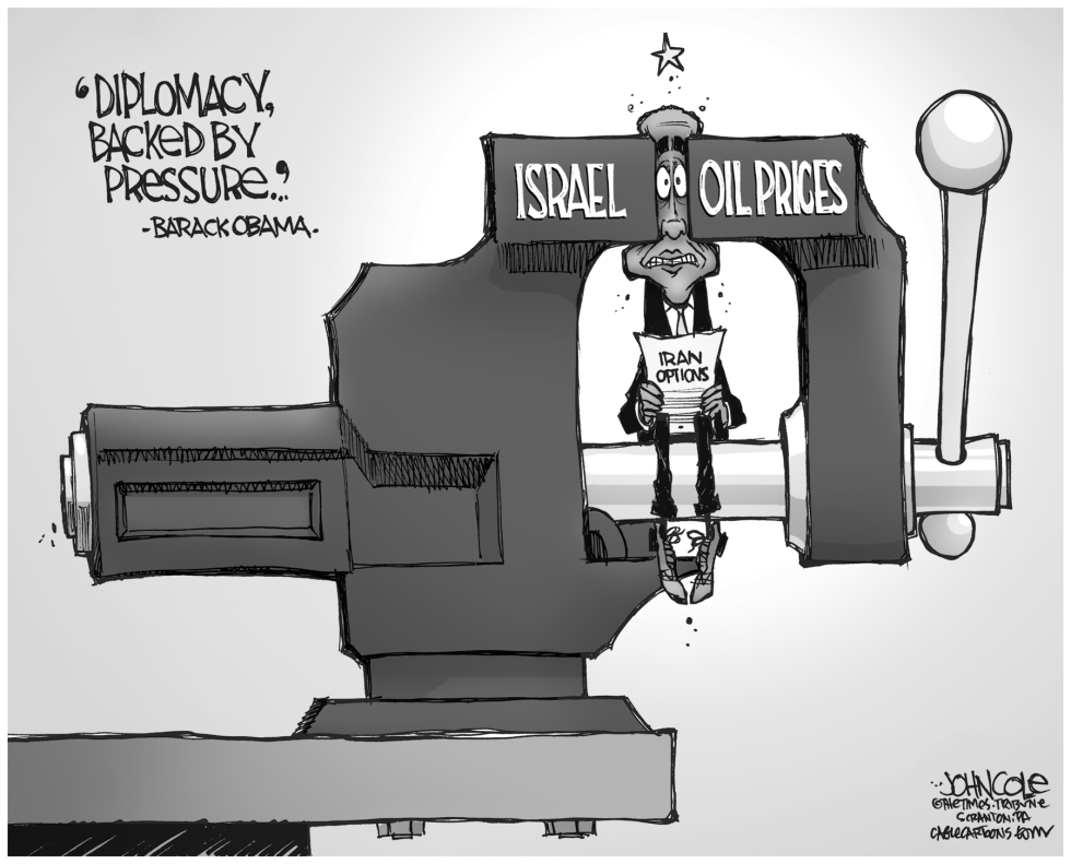 Obama Israel and Iran BW