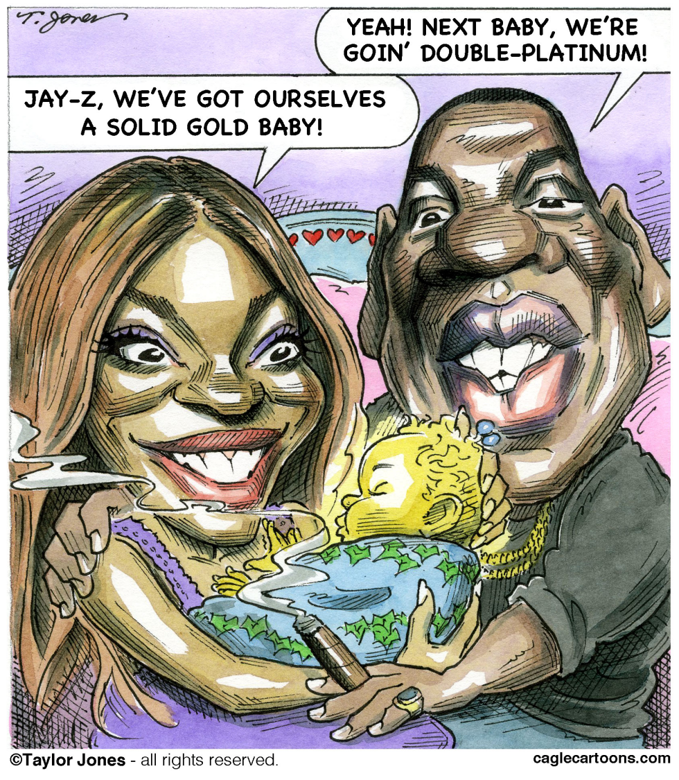 Beyonce and baby go public - COLOR