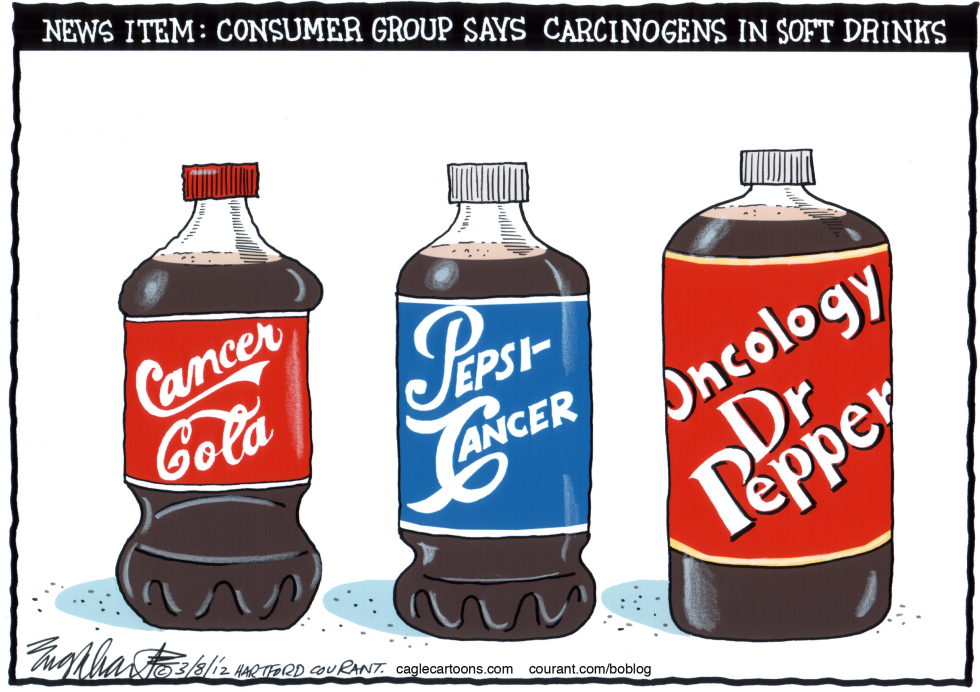  CARCINOGENS IN SOFT DRINKS by Bob Englehart