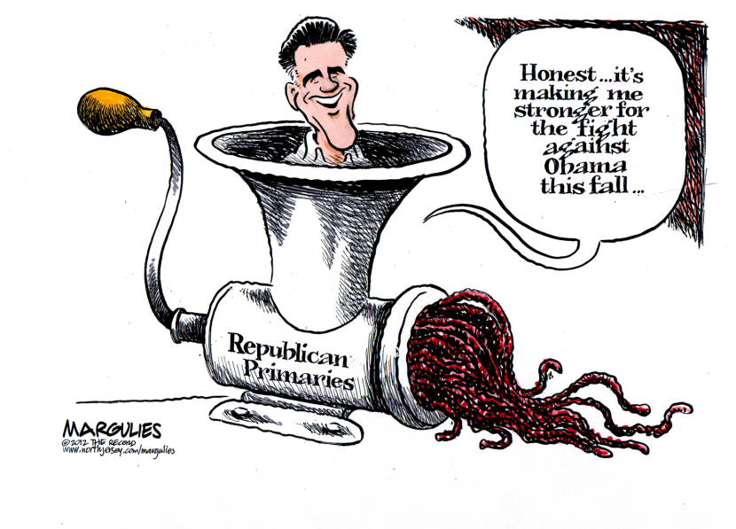 Romney and the primaries color