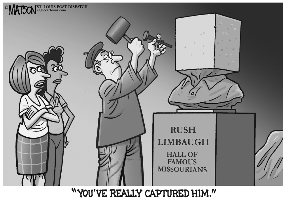  RUSH LIMBAUGH BLOCKHEAD by RJ Matson