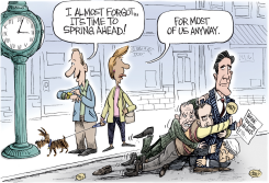 SPRING AHEAD by Joe Heller