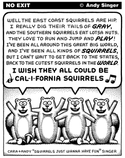 SQUIRRELS SQUIRRELS SQUIRRELS by Andy Singer