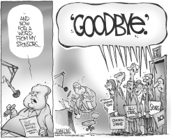LIMBAUGH SPONSORS BW by John Cole