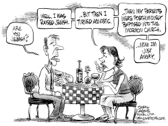 MORMON POSTHUMOUS BAPTISM CAFE by Daryl Cagle