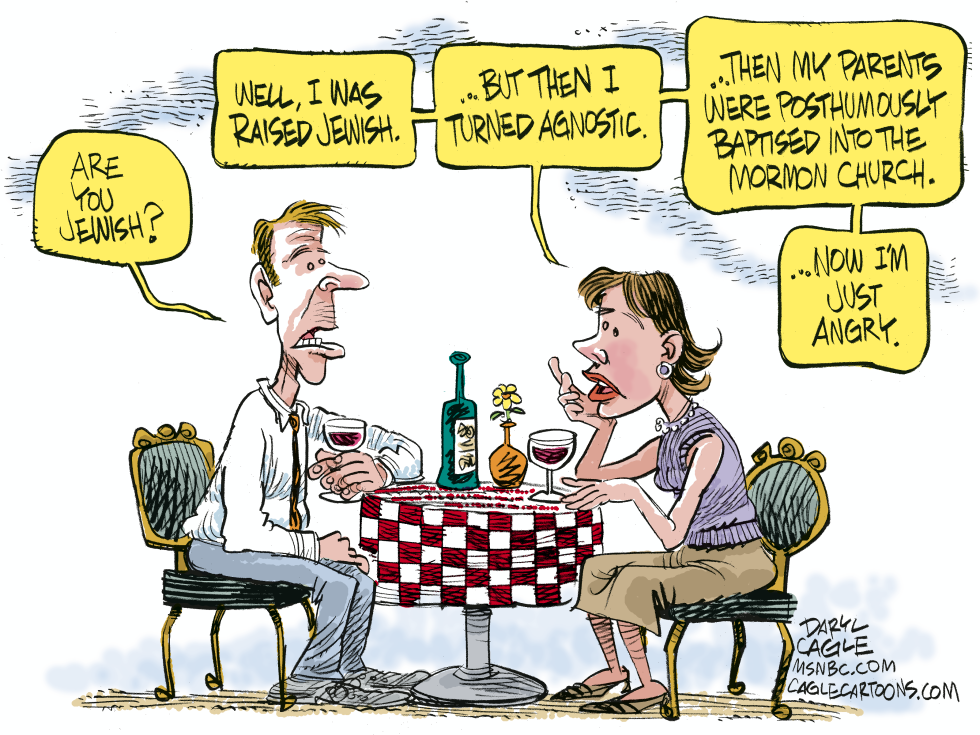  MORMON POSTHUMOUS BAPTISM CAFE by Daryl Cagle