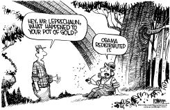 OBAMAS POT OF GOLD by Rick McKee