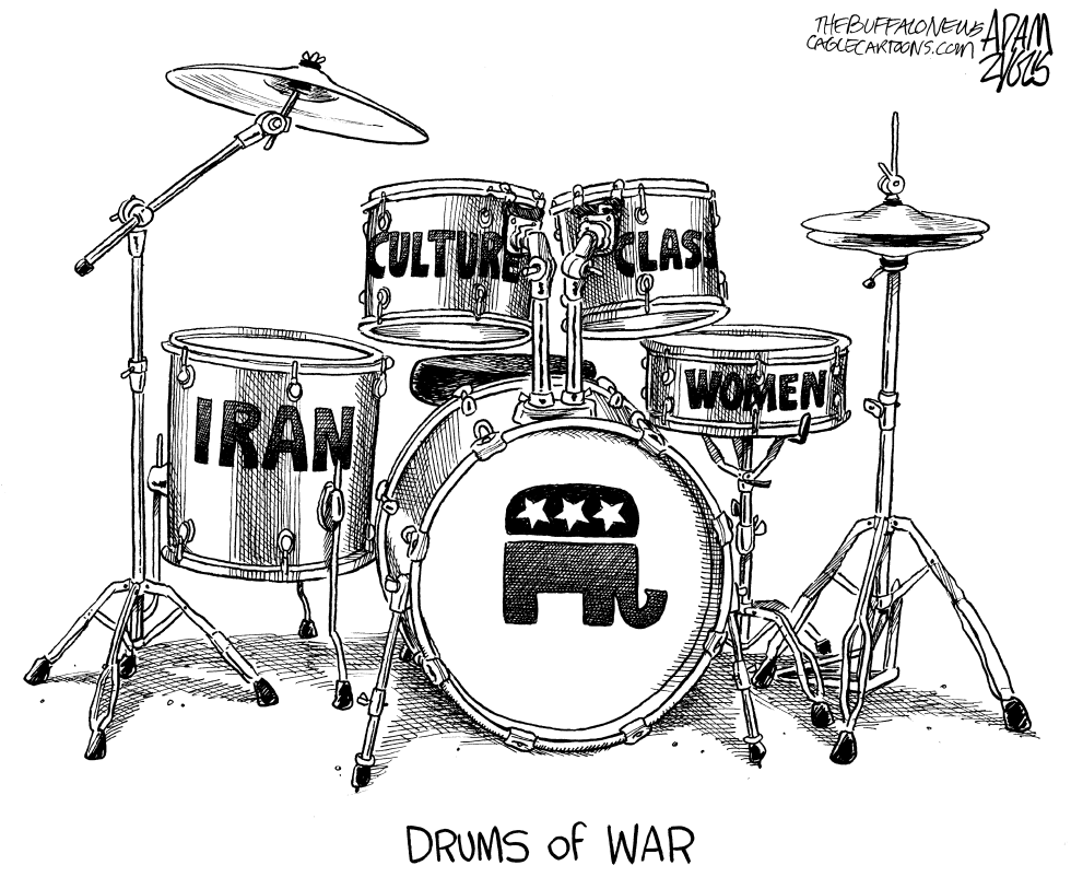  GOP DRUMS OF WAR by Adam Zyglis