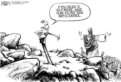 MANDATE ON THE MOUNT by Nate Beeler