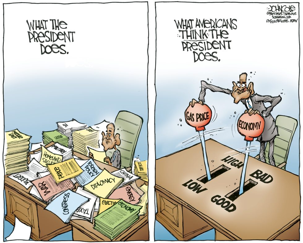 Obama on gas price and economy COLOR