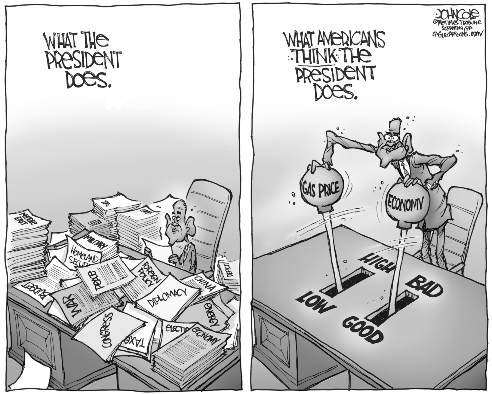 Obama on gas price and economy BW