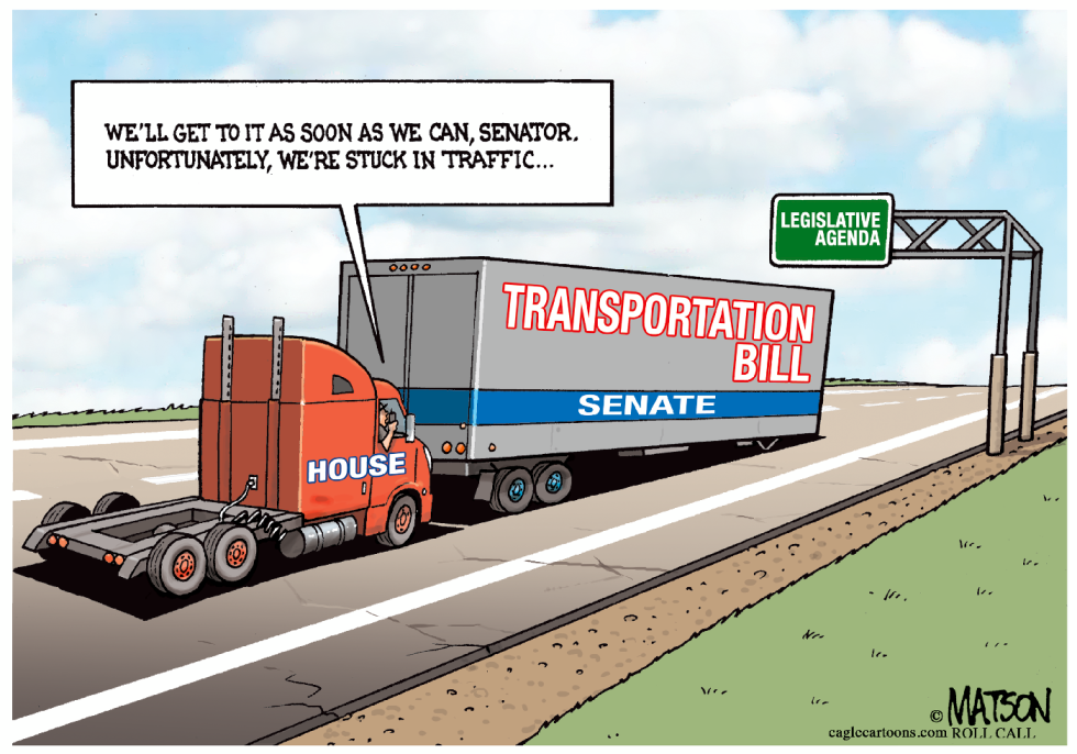 House is in No Hurry to Pass Senate Highway Bill-COLOR
