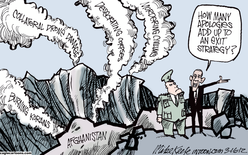  AFGHAN EXIT STRATEGY by Mike Keefe