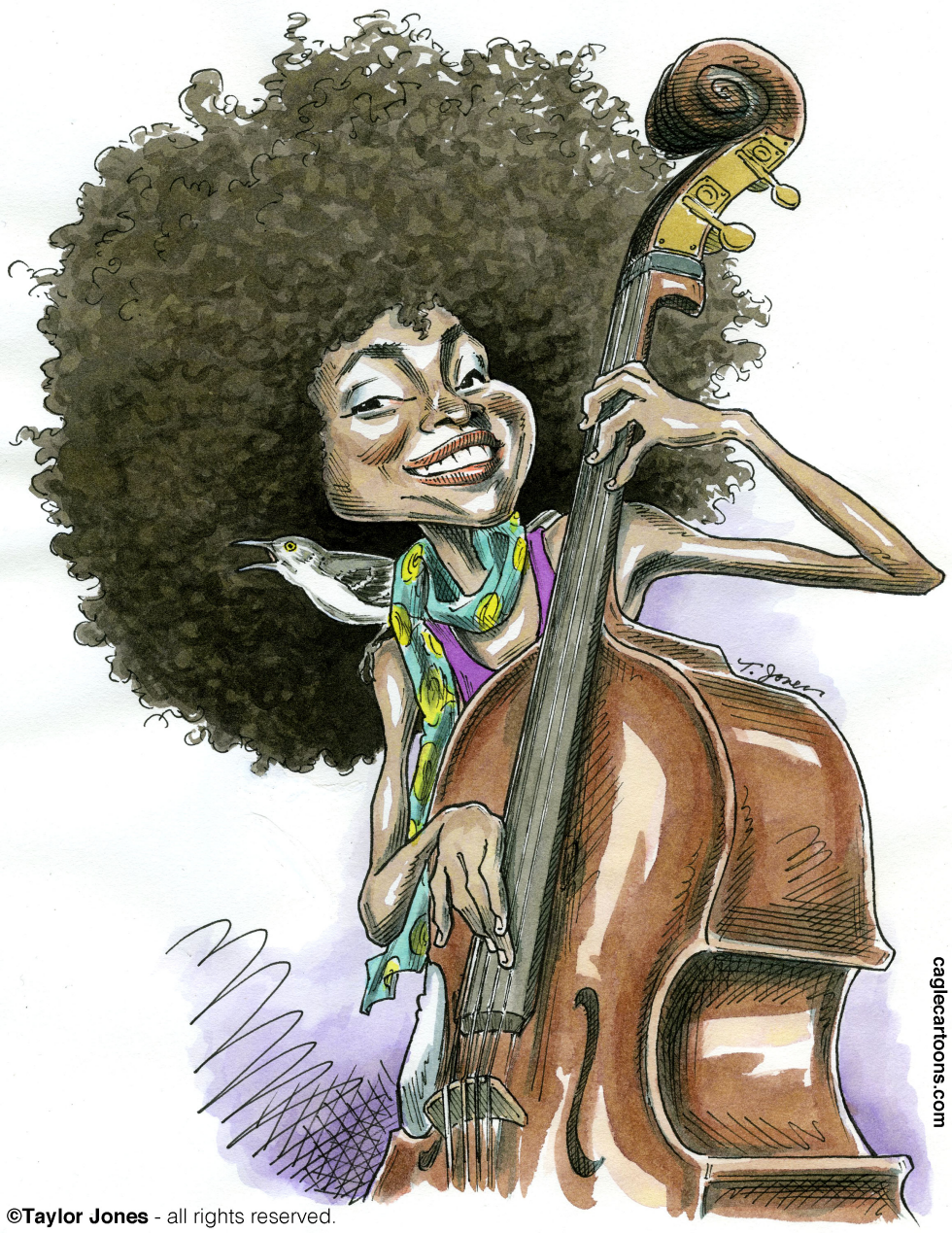 Bassist and singer Esperanza Spalding - COLOR
