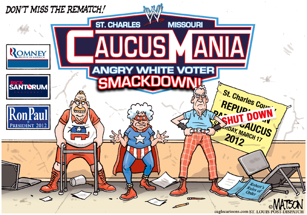 Local MO-Raucus Caucus in St Charles, MO, Shut Down By Police-COLOR