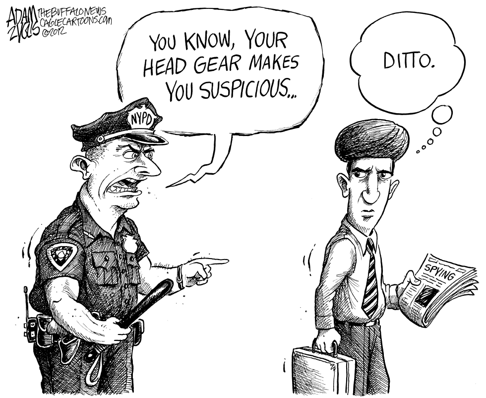  NYPD SPYING ON MUSLIMS by Adam Zyglis