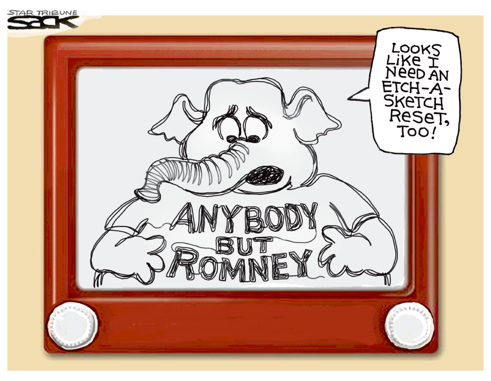  ANYBODY BUT ROMNEY by Steve Sack