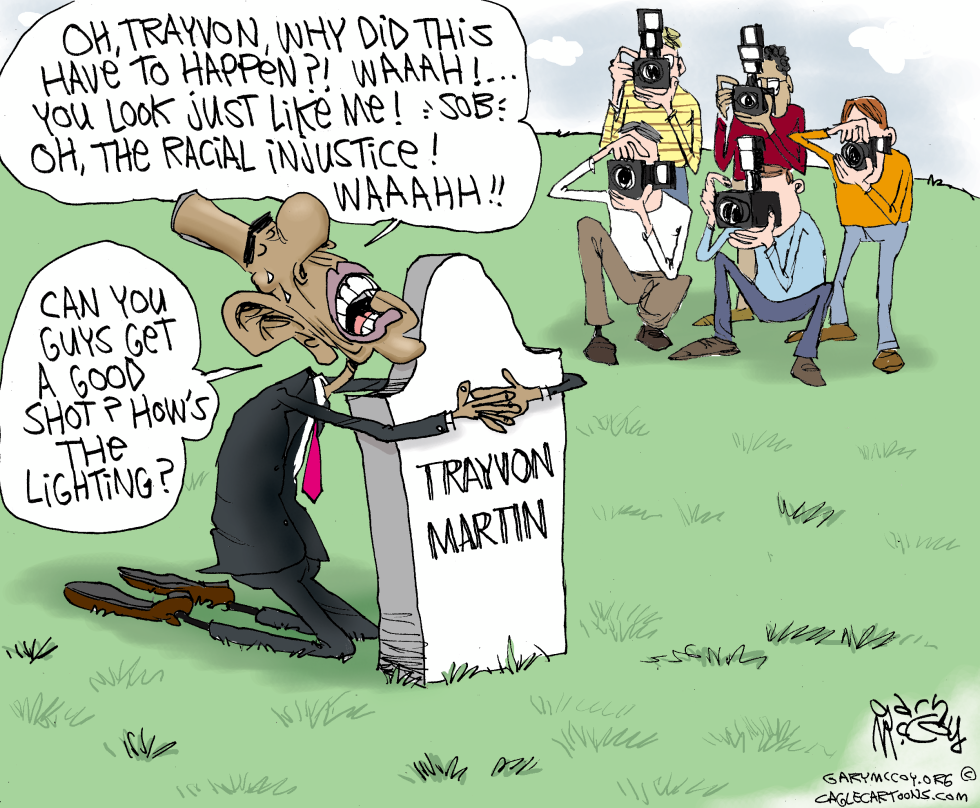 Obama Politicizes Trayvons Death COLOR