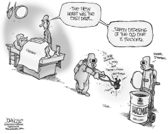 CHENEY HEART TRANSPLANT BW by John Cole